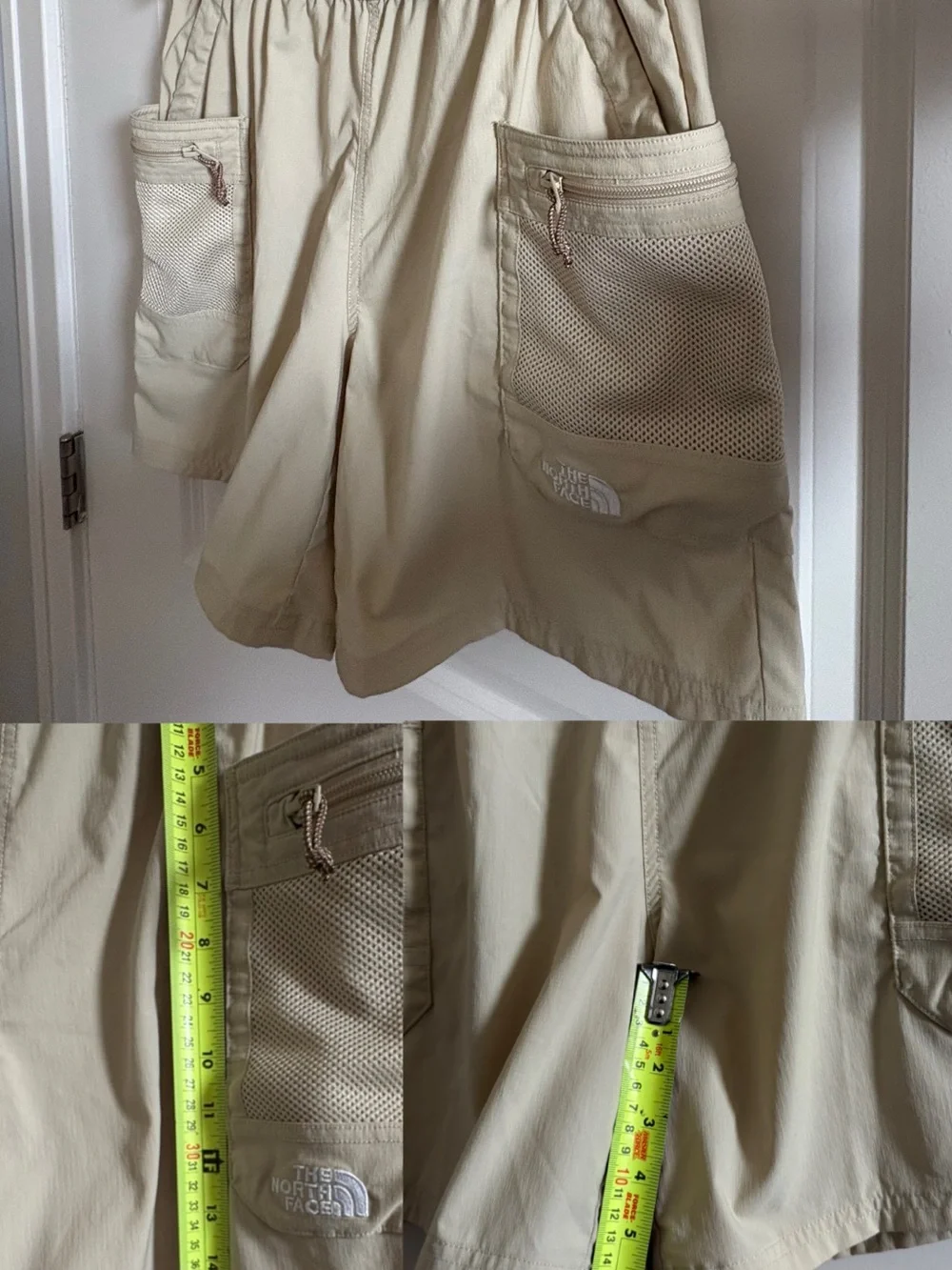 The North Face Class V Pathfinder Belted Shorts Men’s Medium Beige Quick Dry